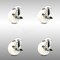 Service Caster 4 Inch 316SS Nylon Wheel Swivel Bolt Hole Caster Set with Brake SCC-SS316BH20S414-NYS-TLB-4 - alternate 1